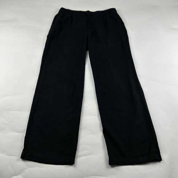 Old Navy Black Linen Blend Wide Leg Lounge Pant M - Picture 1 of 7